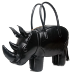 Bold Rhino Shaped Statement Tote - Artisan Handcrafted Bag