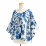 Santorini Crochet Mist Batik Top - Calming Plant-Dyed Cover-Up - Image 2