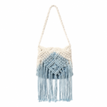 Aegean Tide Macramé Fringe Crossbody - Calming Plant-Dyed Bag - Image 2