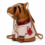 Vintage Gentleman Tiger Custom Handcrafted Crossbody Bag