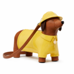 Sunny Sausage Dog Handcrafted Bag - Yellow Dachshund Crossbody - Image 3