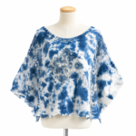 Santorini Crochet Mist Batik Top - Calming Plant-Dyed Cover-Up - Image 3