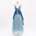 Santorini Rose Mist Batik Dress - Calming Plant-Dyed Maxi - Image 3