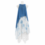 Santorini Bow Whisper Batik Dress - Calming Plant-Dyed Maxi - Image 3