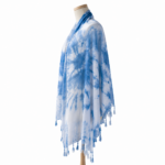 Aegean Mist Indigo Batik Shawl - Calming Plant-Dyed Wrap - Image 4