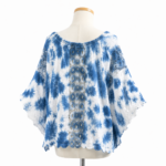 Santorini Crochet Mist Batik Top - Calming Plant-Dyed Cover-Up - Image 4