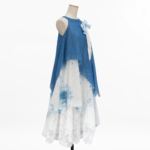 Santorini Bow Whisper Batik Dress - Calming Plant-Dyed Maxi - Image 4