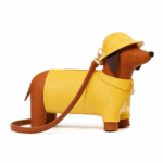 Sunny Sausage Dog Handcrafted Bag - Yellow Dachshund Crossbody - Image 4