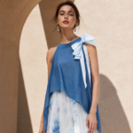 Santorini Bow Whisper Batik Dress - Calming Plant-Dyed Maxi - Image 5