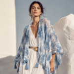 Santorini Lace Indigo Batik Shawl - Calming Plant-Dyed Wrap - Image 5