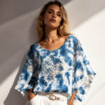 Santorini Crochet Mist Batik Top - Calming Plant-Dyed Cover-Up - Image 6