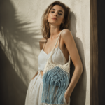 Aegean Tide Macramé Fringe Crossbody - Calming Plant-Dyed Bag - Image 5