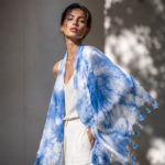Aegean Mist Indigo Batik Shawl - Calming Plant-Dyed Wrap - Image 6